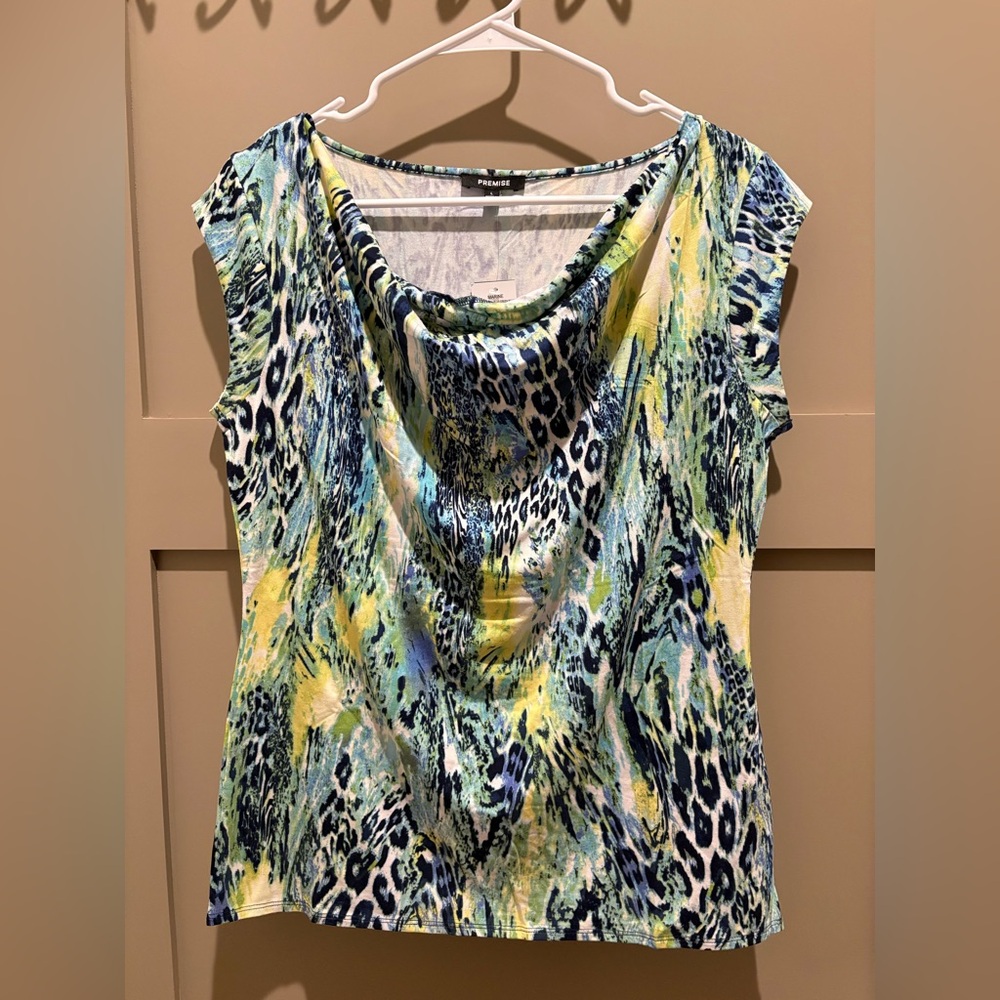 Premise Blue and Yellow Blouse
